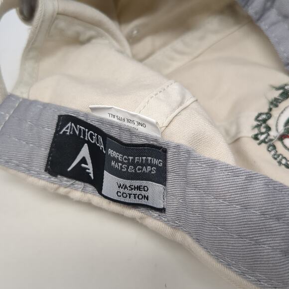 Tam O'Shanter Strapback Hat Beige One Size Embroidered Logo Antigua - Picture 9 of 10